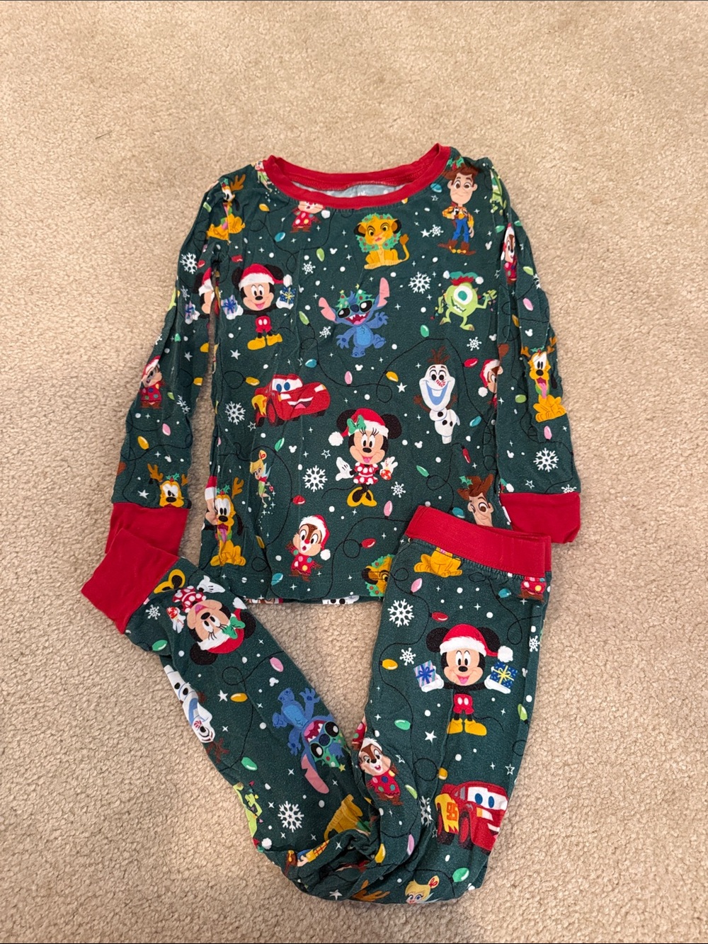 Little sleepies Disney Pixar Christmas pajamas